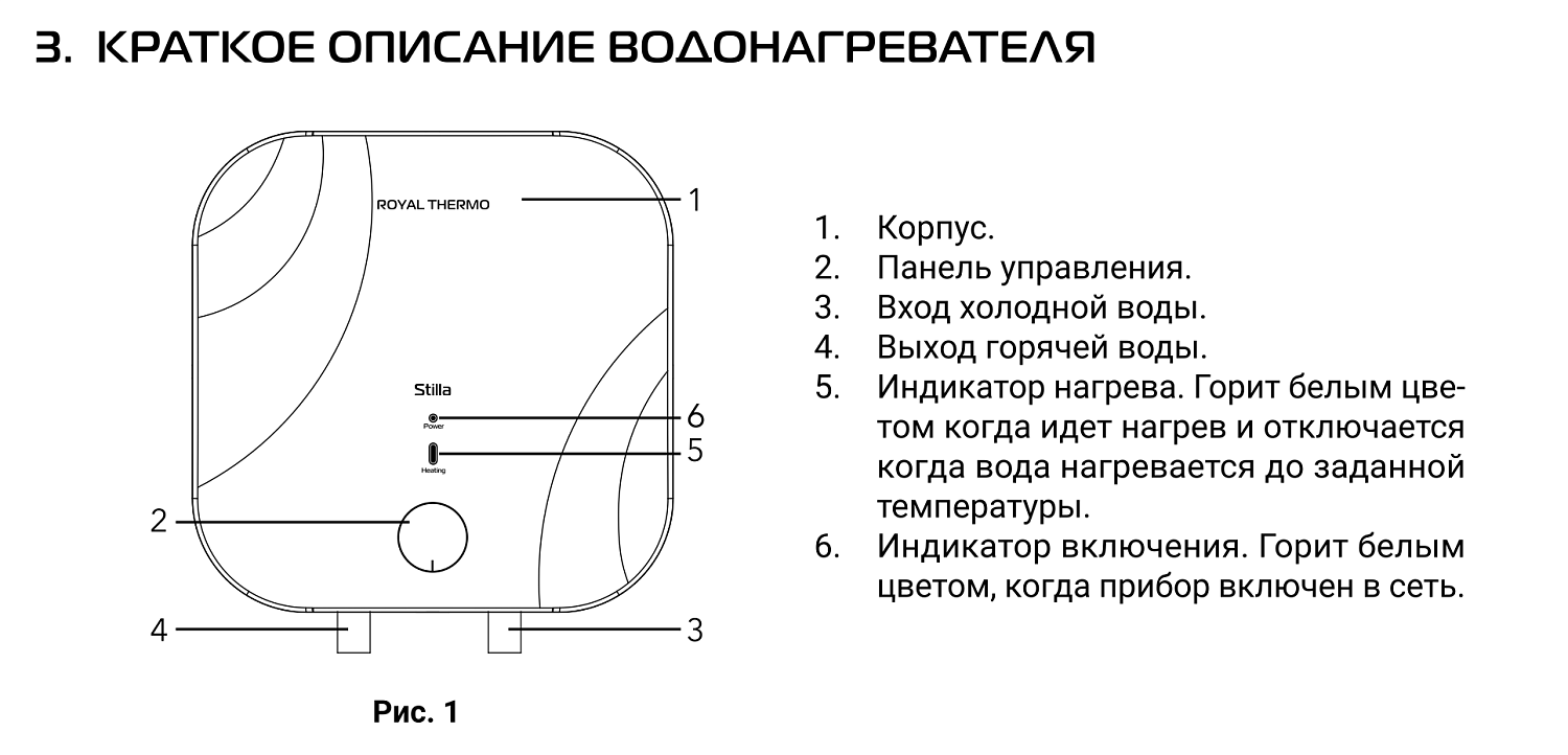 Накопительный водонагреватель Royal Thermo RWH 15 Stilla O
